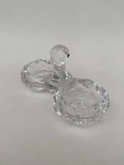 Double Salières en cristal de baccarat, début du XX ème siècle.