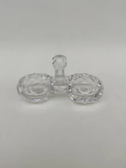Double Salières en cristal de baccarat, début du XX ème siècle.