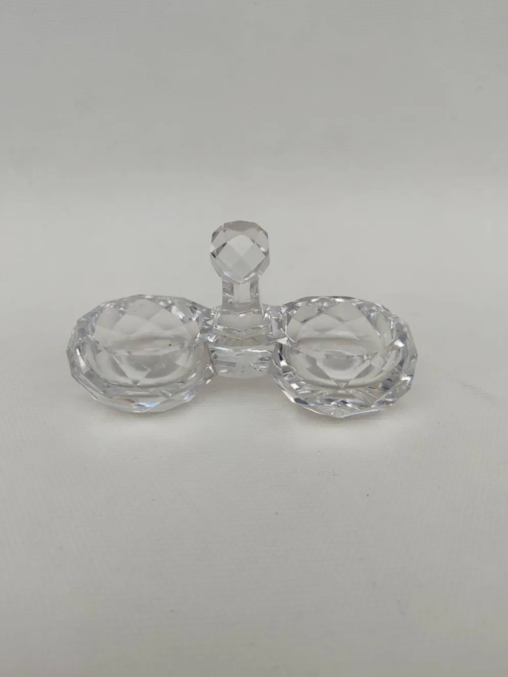 Double Salières en cristal de baccarat, début du XX ème siècle.