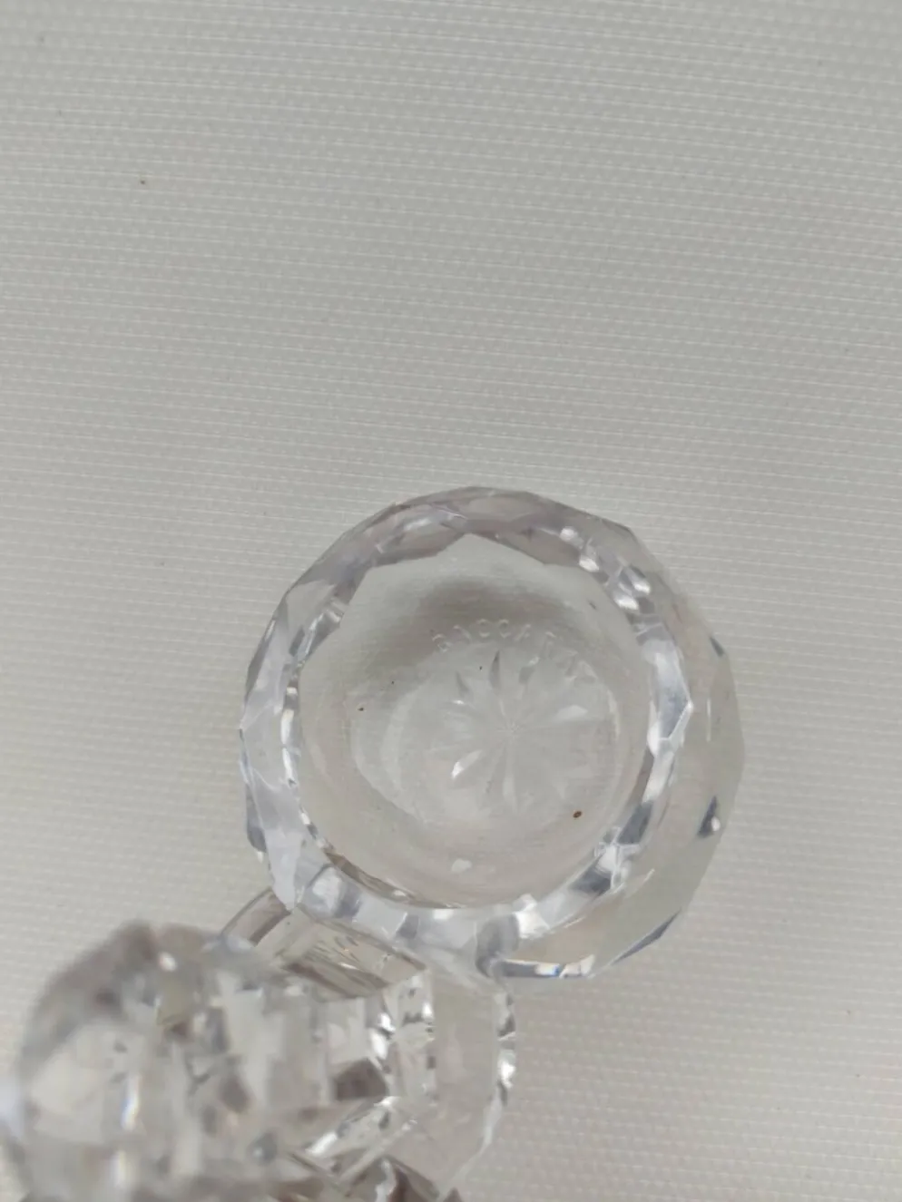 Double Salières en cristal de baccarat, début du XX ème siècle.