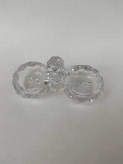 Double Salières en cristal de baccarat, début du XX ème siècle.