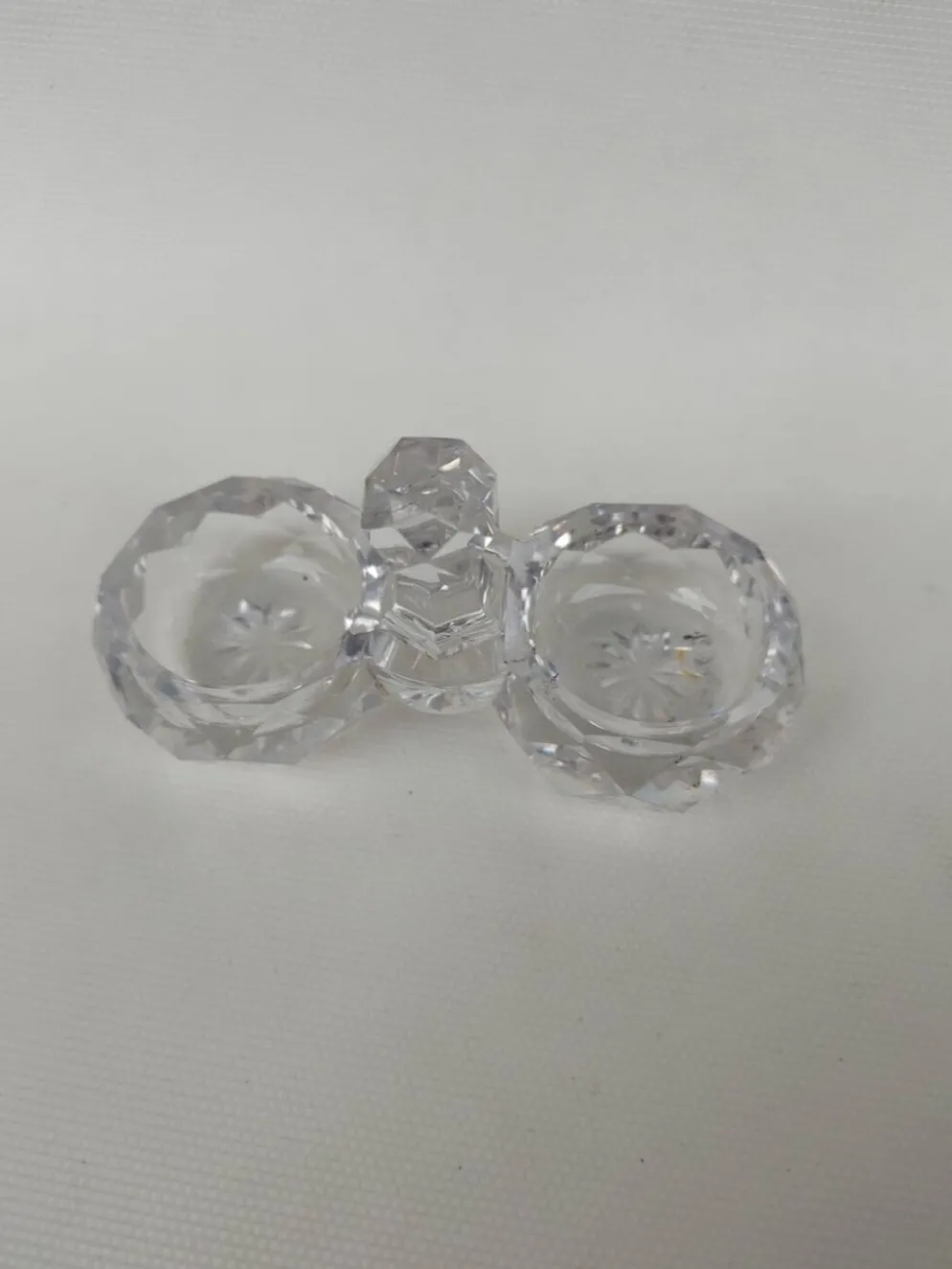 Double Salières en cristal de baccarat, début du XX ème siècle.