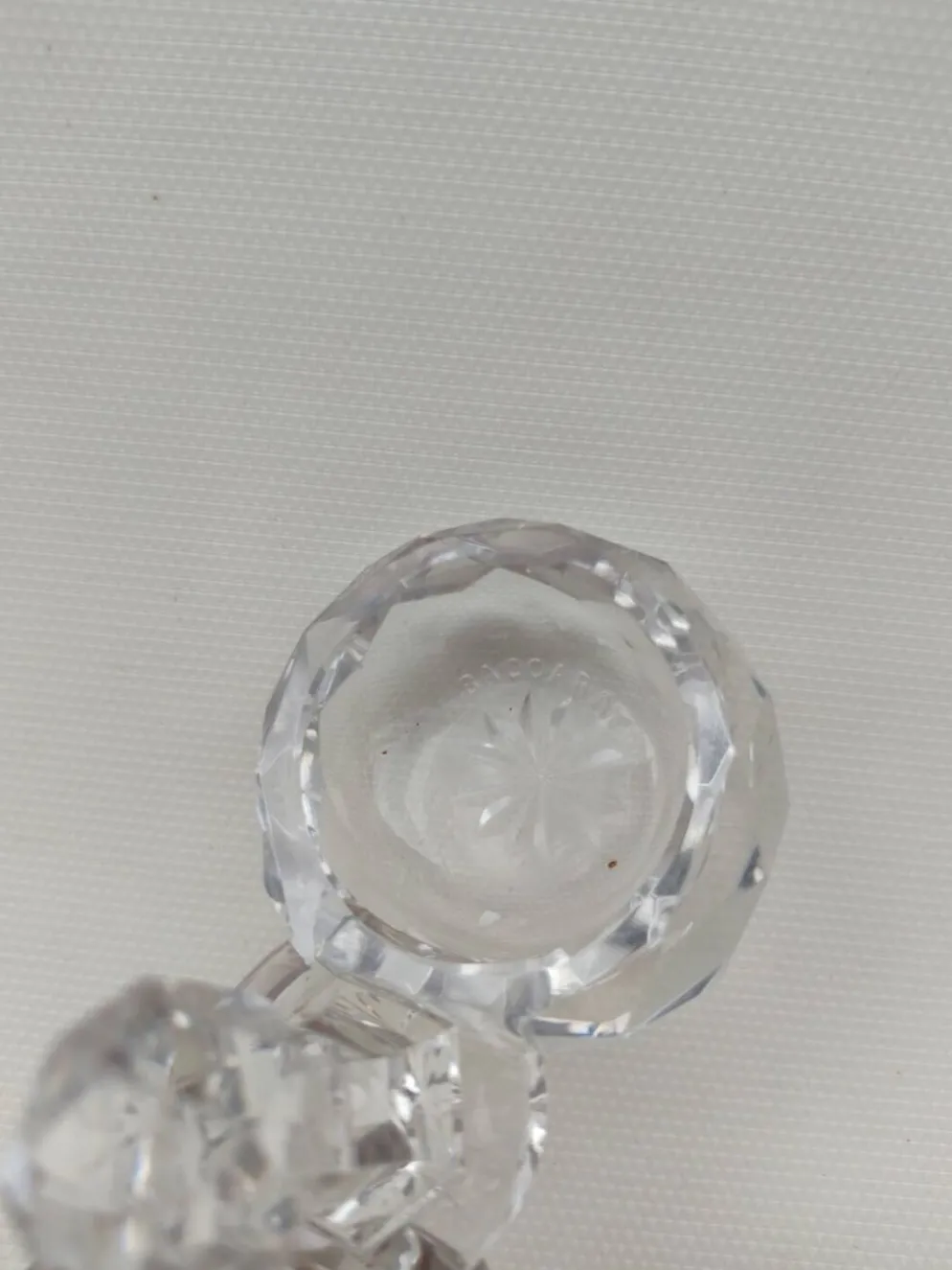 Double Salières en cristal de baccarat, début du XX ème siècle.