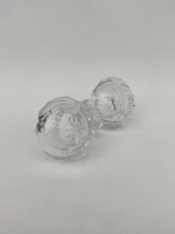 Double Salières en cristal de baccarat, début du XX ème siècle.