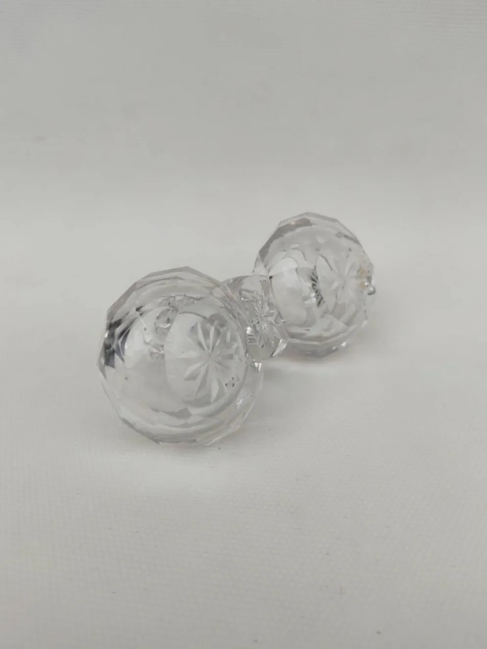 Double Salières en cristal de baccarat, début du XX ème siècle.