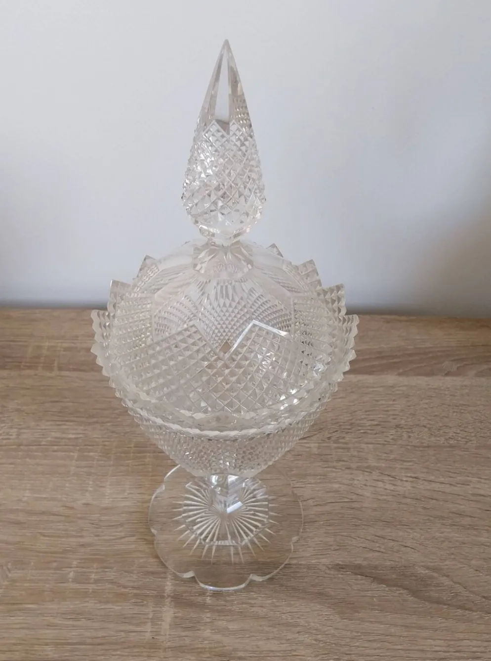Drageoir vintage en cristal taillé