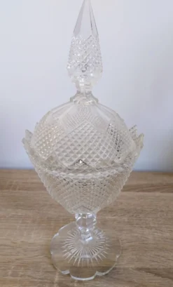 Drageoir vintage en cristal taillé