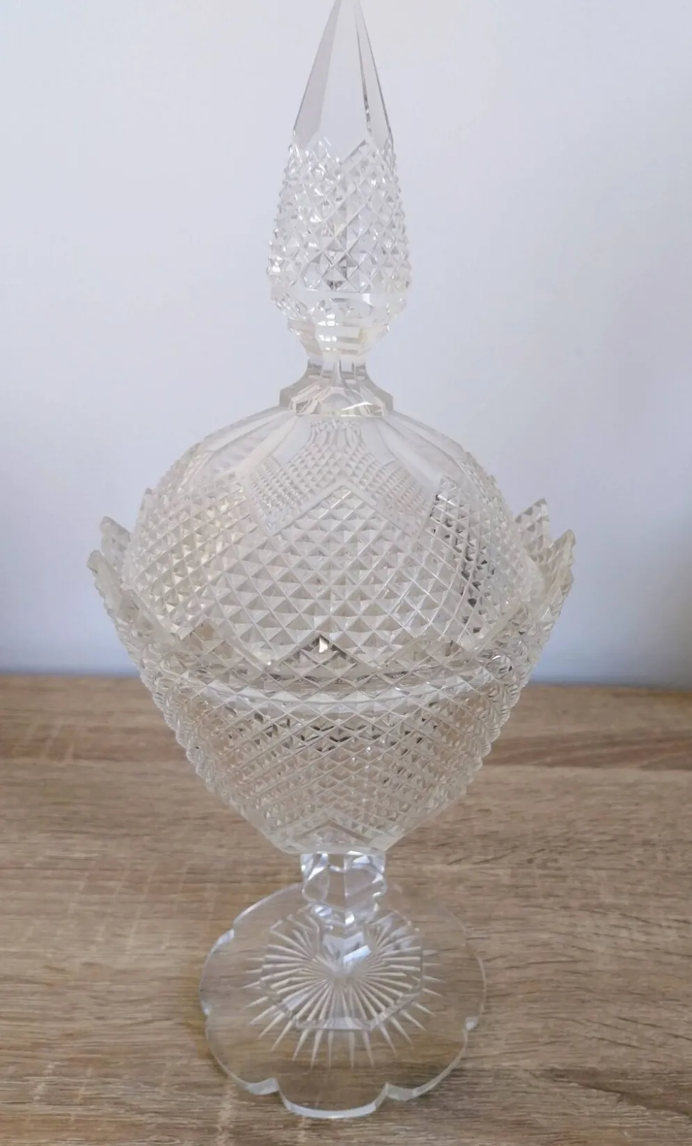 Drageoir vintage en cristal taillé