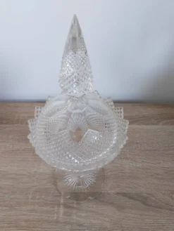 Drageoir vintage en cristal taillé