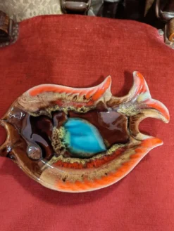 Duo apéritif en céramique Vallauris forme poisson