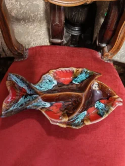 Duo apéritif en céramique Vallauris forme poisson