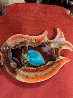 Duo apéritif en céramique Vallauris forme poisson