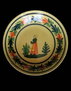 Duo assiettes aux bretons faïence HB Quimper