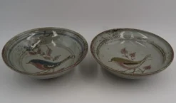 Duo coupes grès oiseaux ATCH vintage
