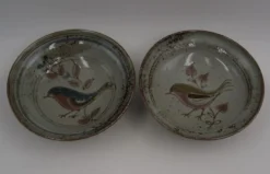 Duo coupes grès oiseaux ATCH vintage