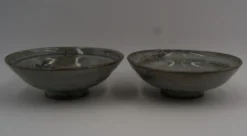 Duo coupes grès oiseaux ATCH vintage