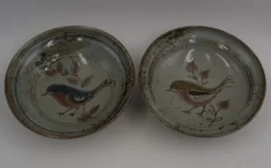 Duo coupes grès oiseaux ATCH vintage