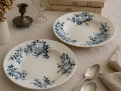 Duo d’assiettes creuses Hte Boulenger & Cie Choisy-le-Roi, circa 1885–1900.