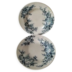 Duo d’assiettes creuses Hte Boulenger & Cie Choisy-le-Roi, circa 1885–1900.