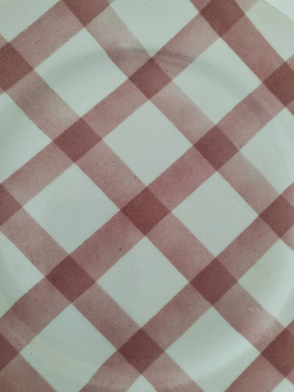 Duo d’assiettes à dessert Moulin des Loups modèle Nappe rose – années 1950