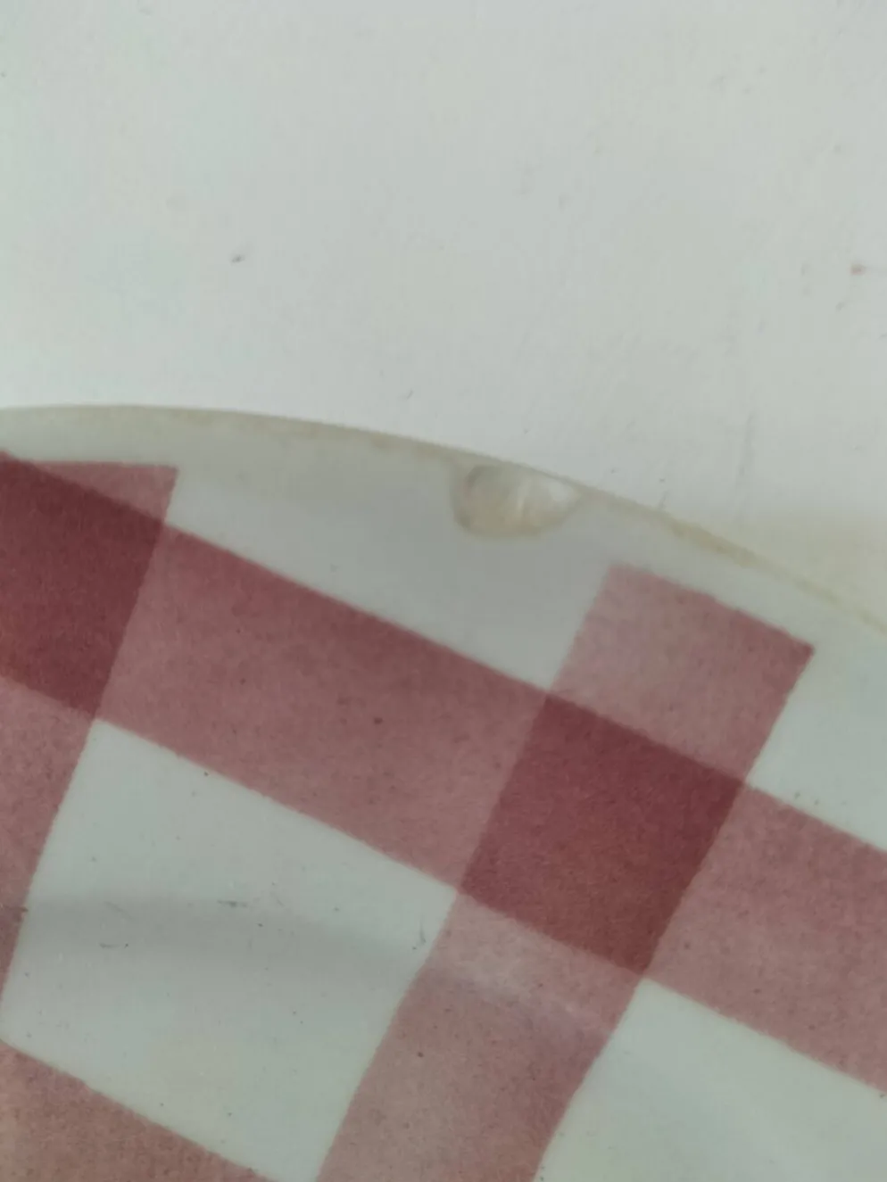 Duo d’assiettes à dessert Moulin des Loups modèle Nappe rose – années 1950