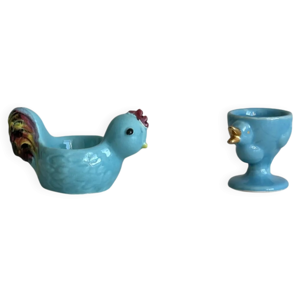 Duo de coquetiers en céramique
