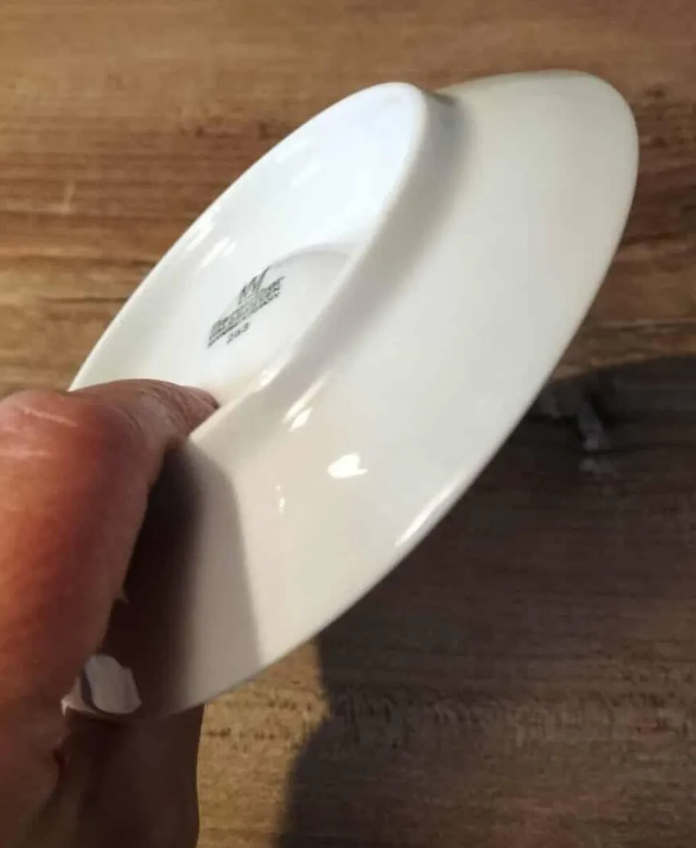 Duo de coquetiers en porcelaine blanche Bareuther Waldsassen Année 70