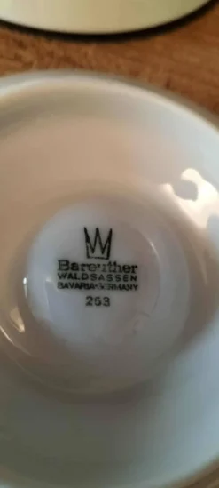 Duo de coquetiers en porcelaine blanche Bareuther Waldsassen Année 70