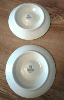 Duo de coquetiers en porcelaine blanche Bareuther Waldsassen Année 70