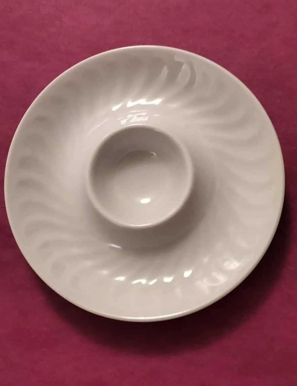 Duo de coquetiers en porcelaine blanche Bareuther Waldsassen Année 70