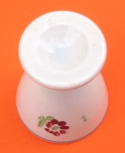 Duo de coquetiers Porcelaine blanche à décor floral