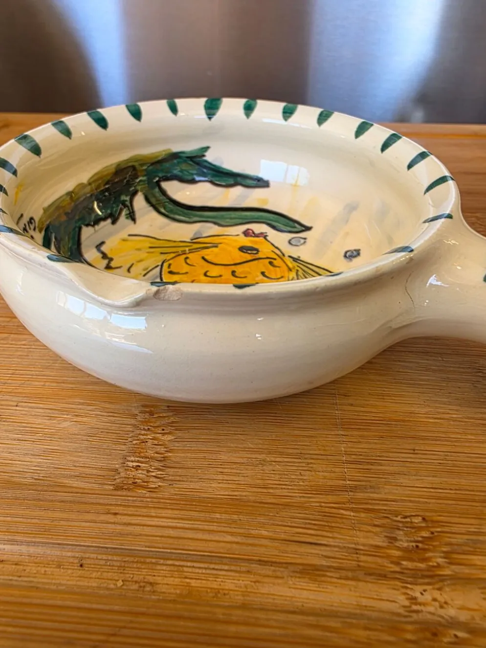 Duo de coupelles ramequin poisson Vallauris vintage Rubino