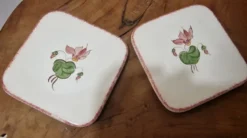 Duo de dessous de bouteille cyclamen