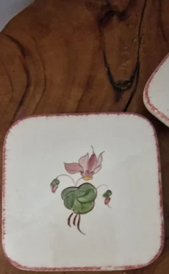 Duo de dessous de bouteille cyclamen