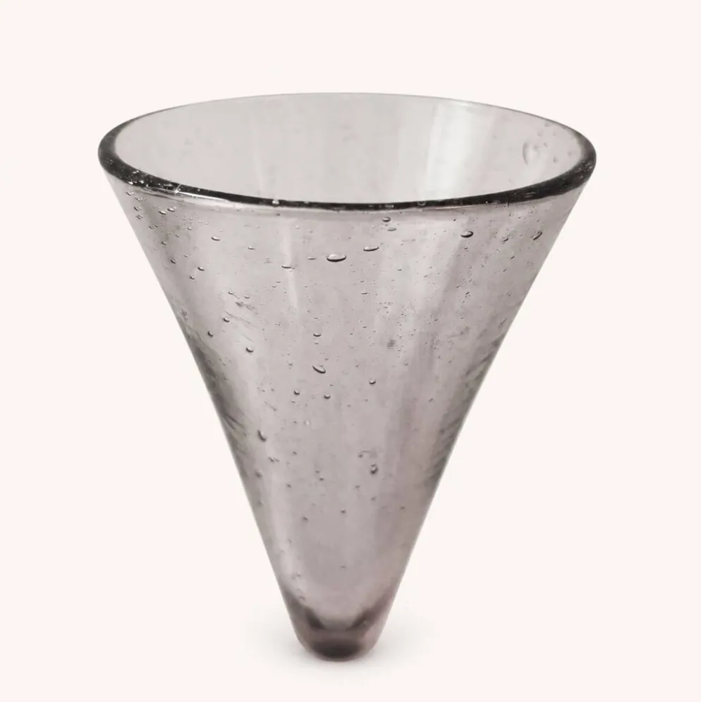Duo de flûtes à champagne en verre de Biot