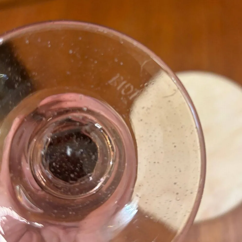 Duo de flûtes à champagne en verre de Biot