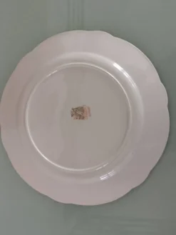 Duo de plats de service vintage Réal Opalor Export – décor oiseau