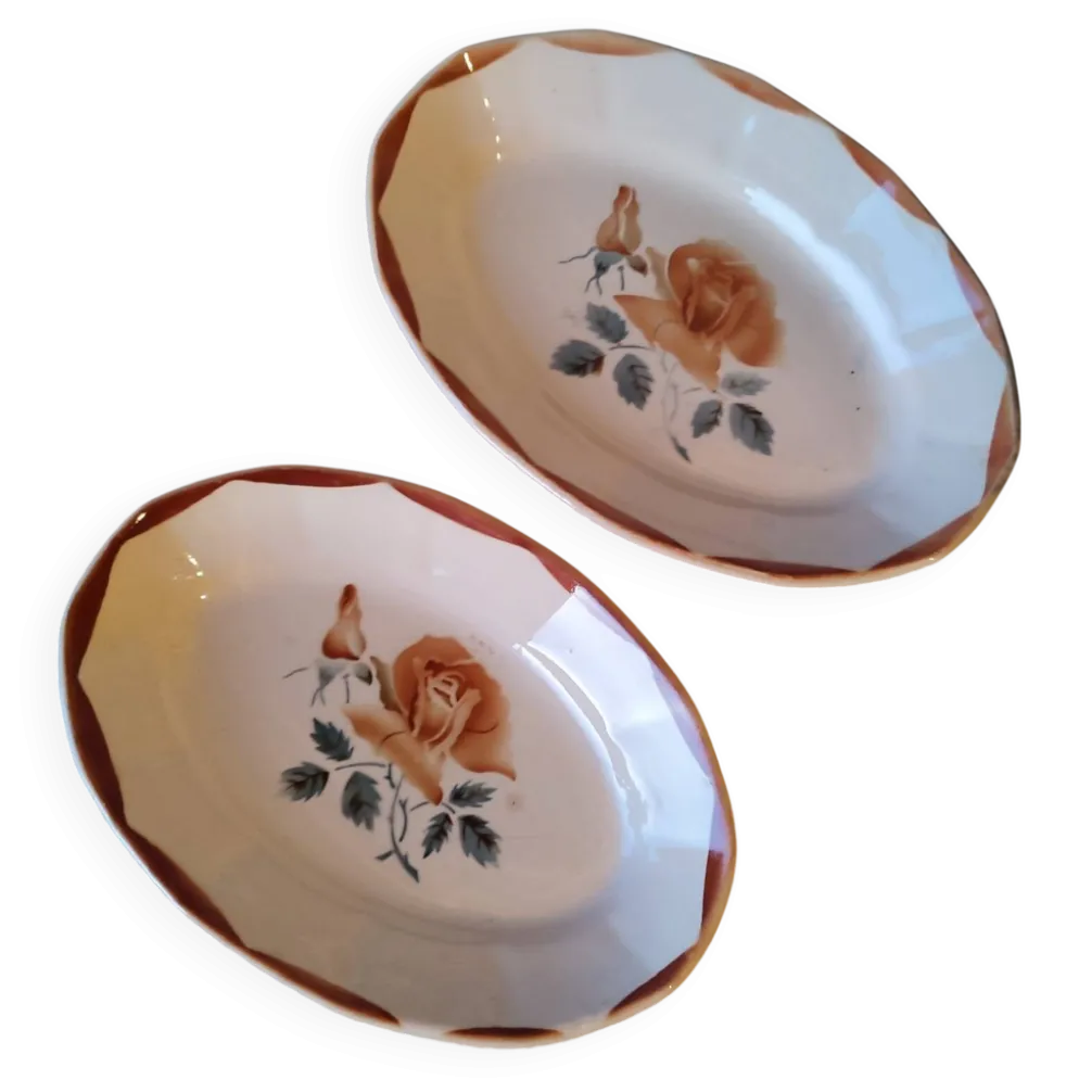 Duo de ravier Digoin Sarreguemines modèle 9181