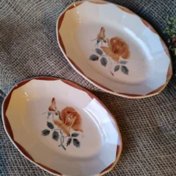 Duo de ravier Digoin Sarreguemines modèle 9181