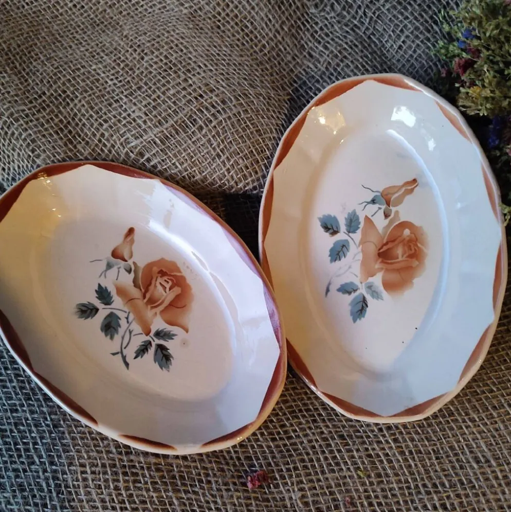 Duo de ravier Digoin Sarreguemines modèle 9181