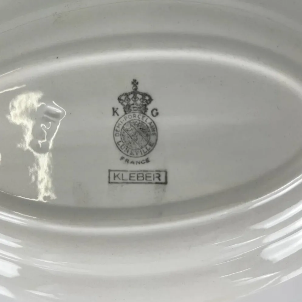 Duo de ravier KG Lunéville modèle "Kleber", milieu XXe siècle