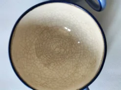 Duo de tasses et sous-tasses en céramique émaillée années 60-70