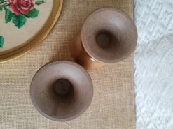 Duo de tasses mazagrans en grès Montgolfier vintage