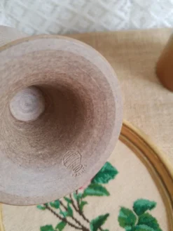 Duo de tasses mazagrans en grès Montgolfier vintage