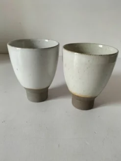 Duo gobelets sur piédouche Atelier Hurtault Puisaye