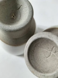Duo gobelets sur piédouche Atelier Hurtault Puisaye