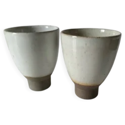 Duo gobelets sur piédouche Atelier Hurtault Puisaye