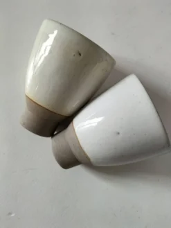 Duo gobelets sur piédouche Atelier Hurtault Puisaye