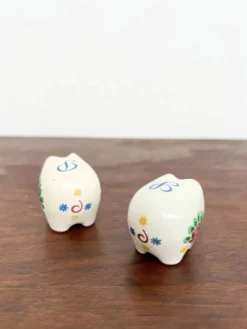 Duo salière et poivrière cochon céramique