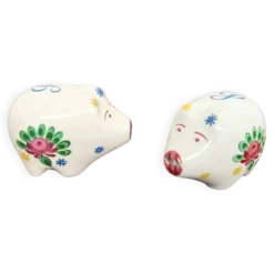 Duo salière et poivrière cochon céramique